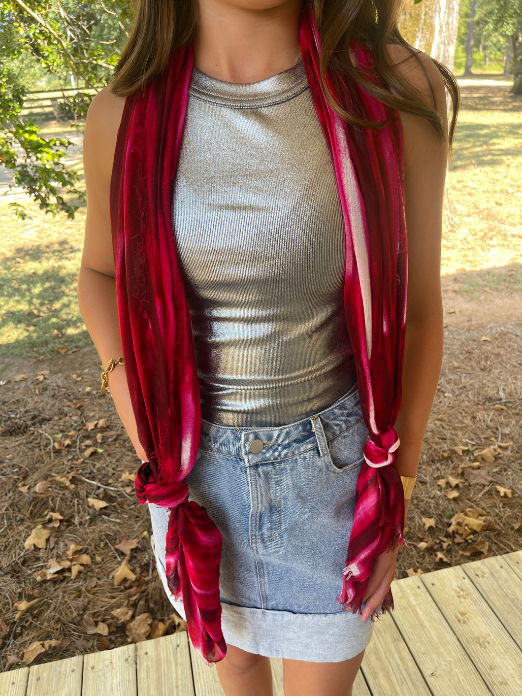 Rain Red Scarf