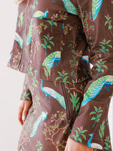 Load image into Gallery viewer, Brown Peakcock Skirt &amp; Jacket Set