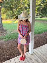 Load image into Gallery viewer, Red &amp; Blue Check Mini Dress