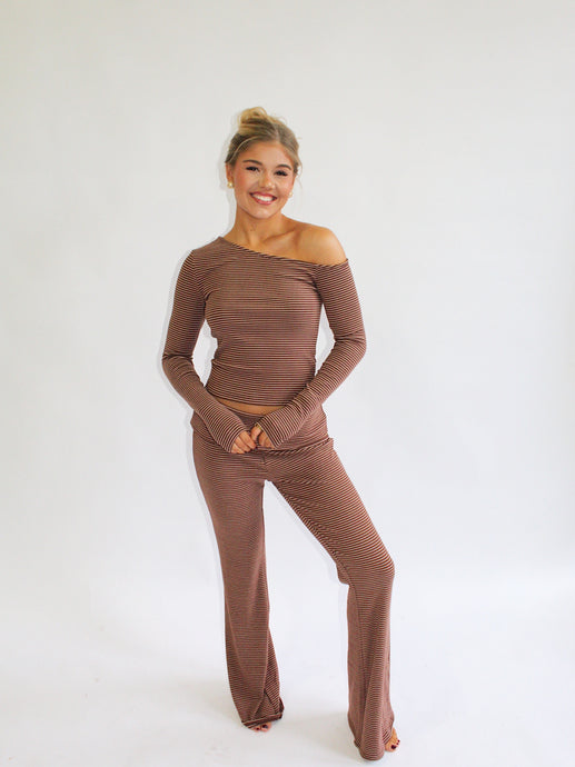 Grady Striped Lounge Top