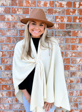 Load image into Gallery viewer, Soft Knit Cape Poncho- Ivory