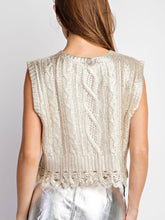 Load image into Gallery viewer, Gold Foil Sweater Vest