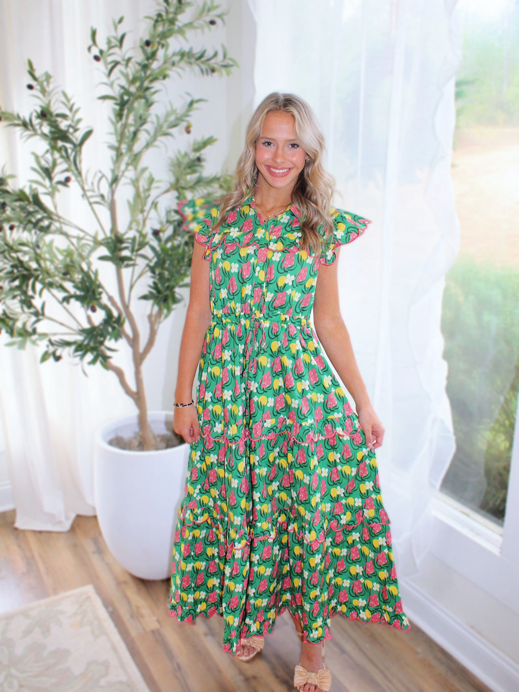 Celia Maxi Dress- Green