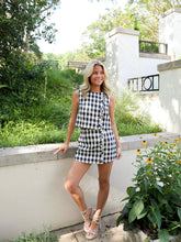 Load image into Gallery viewer, Gingham Skort Set- Navy