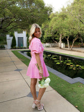 Load image into Gallery viewer, Pink Top Stitch Detail Mini Dress