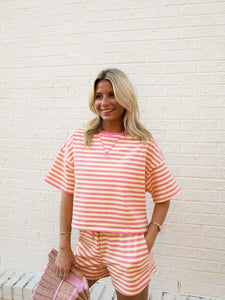Pink Lemonade Terry Shorts