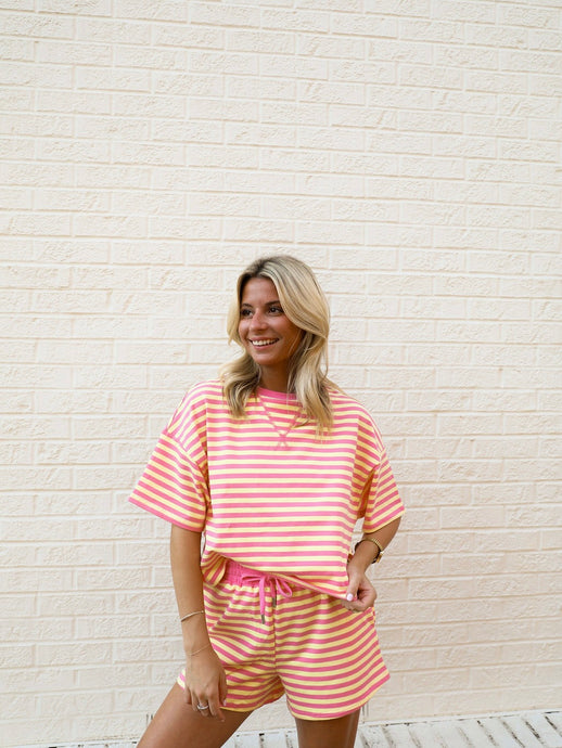 Pink Lemonade Terry Shorts