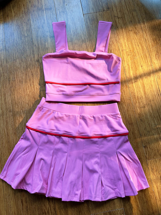 Palmer Pink Workout Set- Skirt