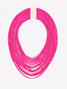 Zenzii Rope Necklace in Pink