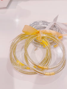 Gold Jelly Bangle Bracelets