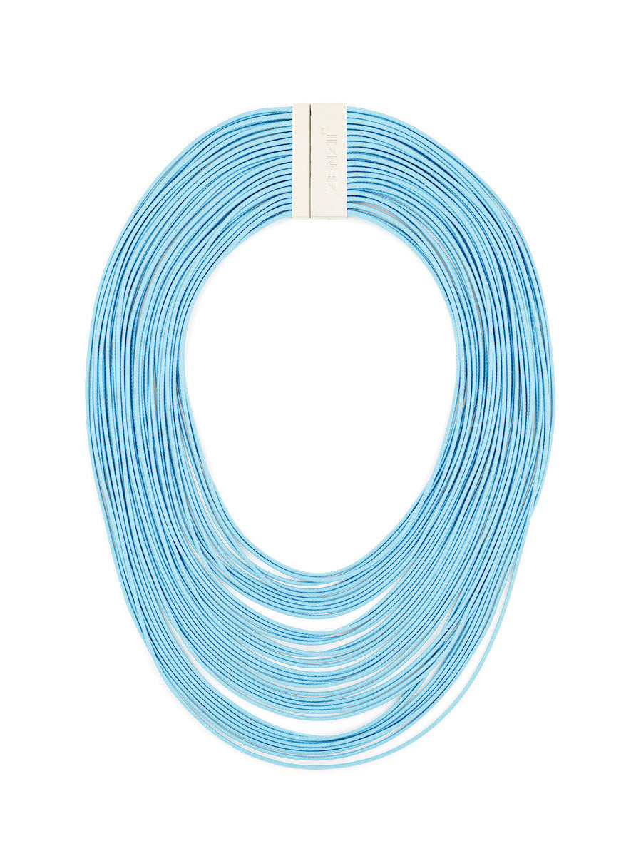 Zenzii Rope Necklace in Baby Blue