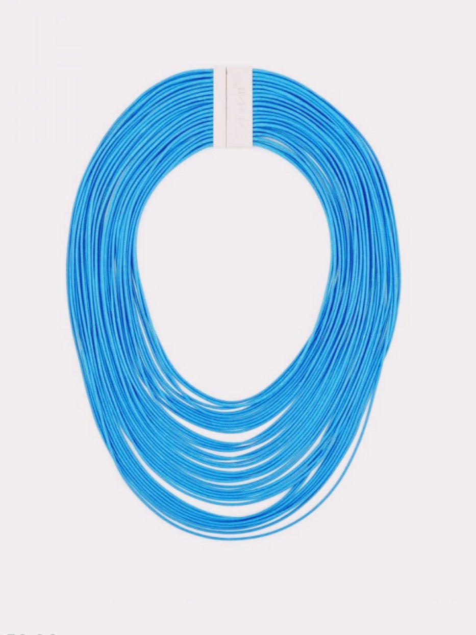 Zenzii Rope Necklace in Bright Blue