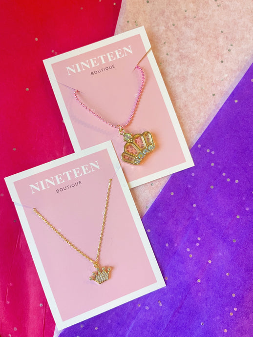 Crystal Crown Necklace