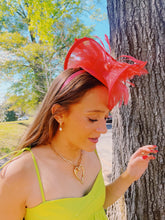 Load image into Gallery viewer, Clementine Coral Fascinator