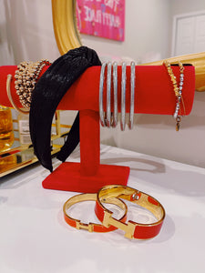 Red H bracelet- large