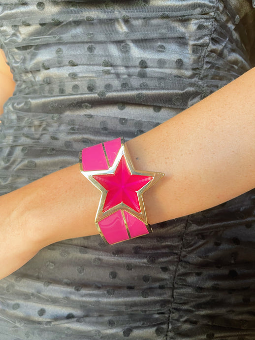 Hot Pink Star Bangle