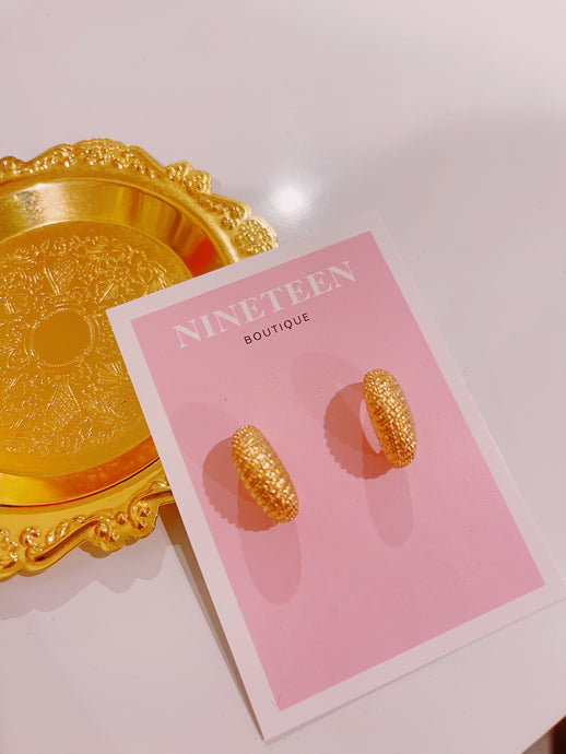 Gold Accent Hoops