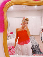Load image into Gallery viewer, Tangerine Ruffle Top