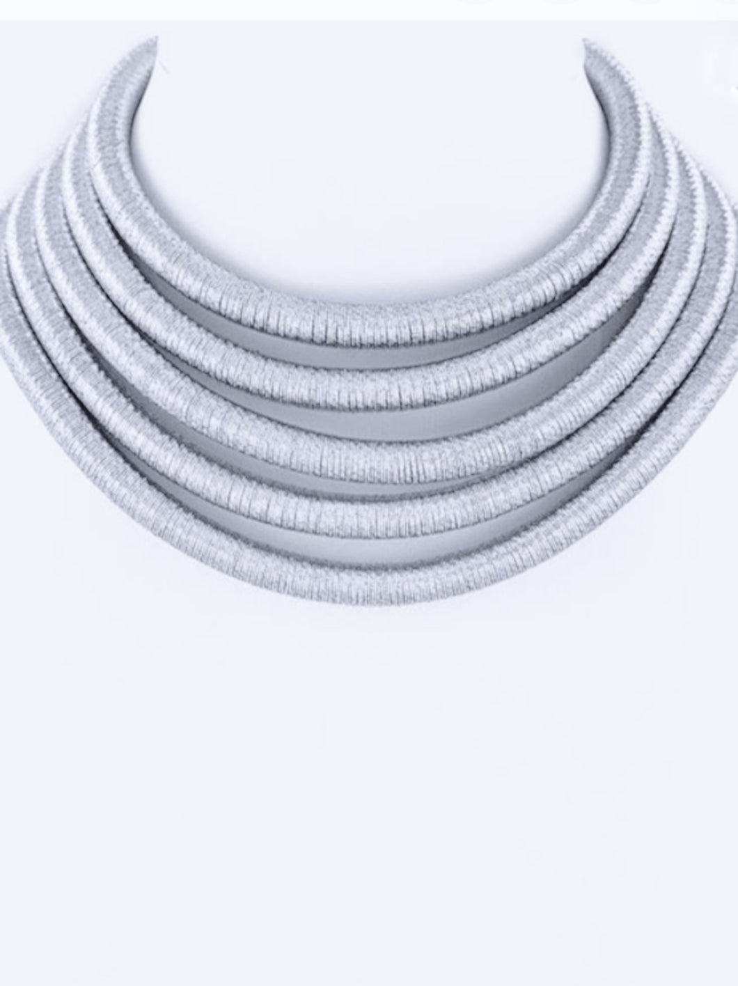 Layered Rope Necklace Set in Silver