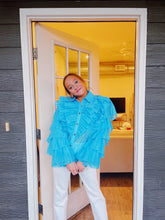 Load image into Gallery viewer, Beulah Blue Tulle Top