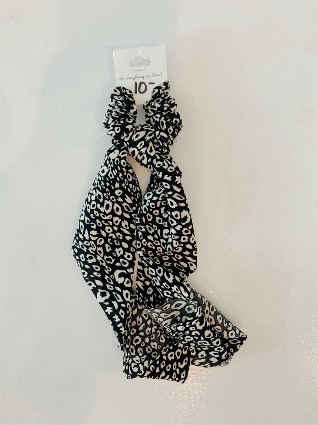 Black leopard Scrunchie