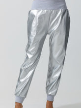 Load image into Gallery viewer, Silver Metallic Joggers